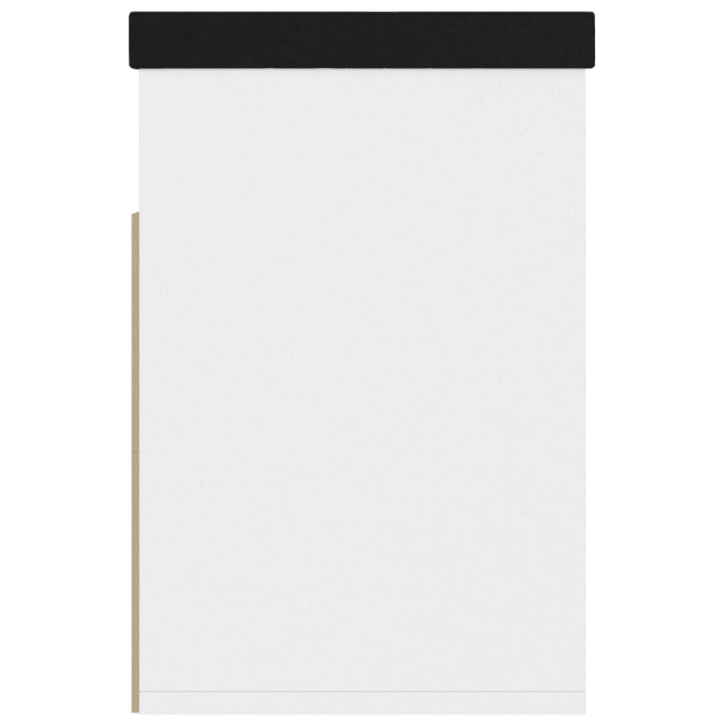 Skoställ Vit Skobänk med dyna 80x30x47 cm