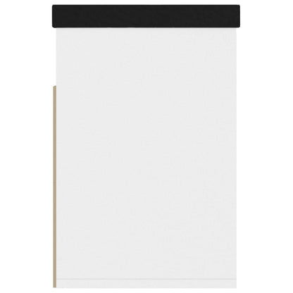 Skoställ Vit Skobänk med dyna 80x30x47 cm