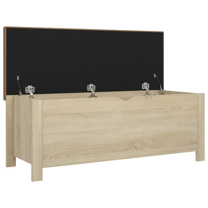 Förvaringsbänk med dyna Sonoma Ek 105x40x45 cm