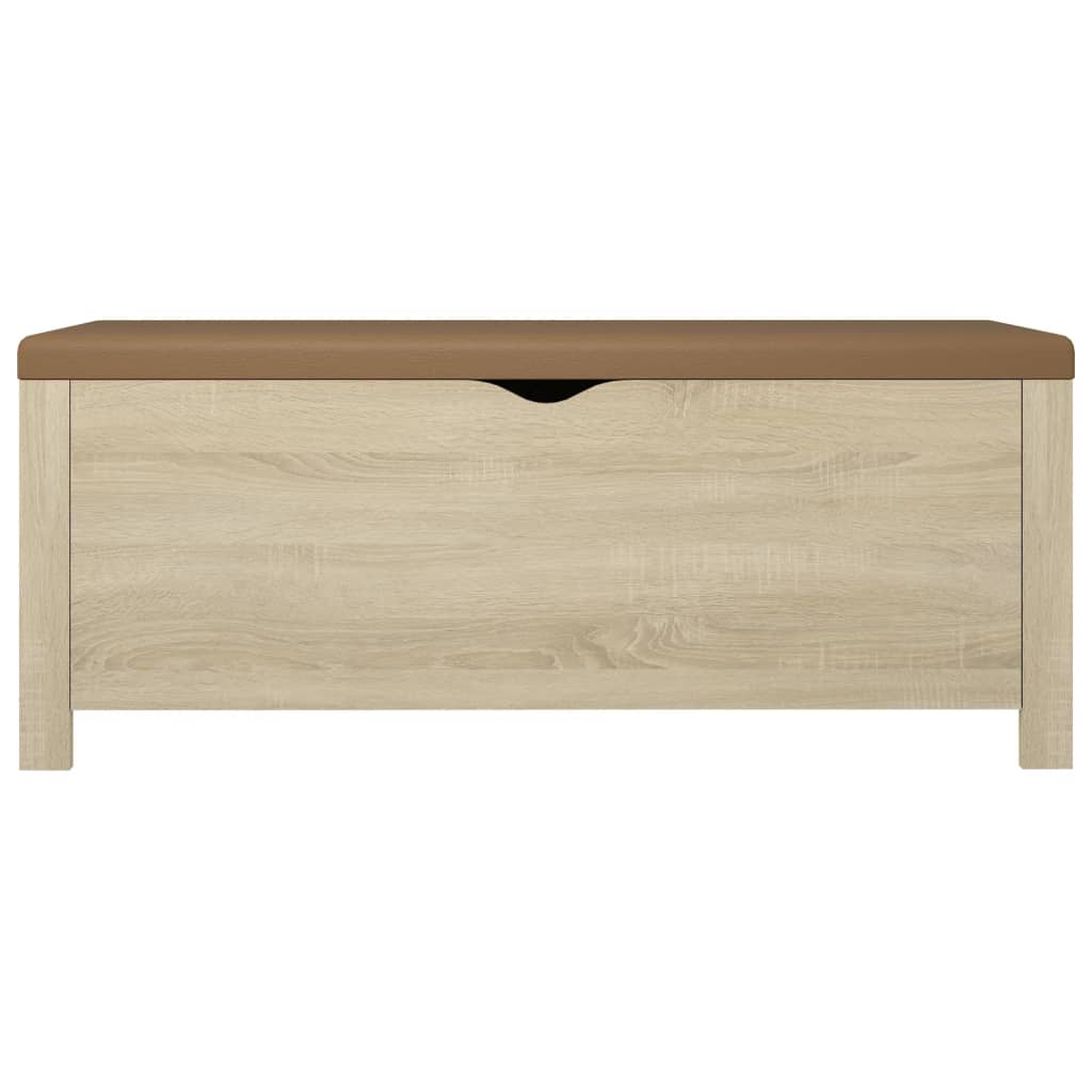Förvaringsbänk med dyna Sonoma Ek 105x40x45 cm