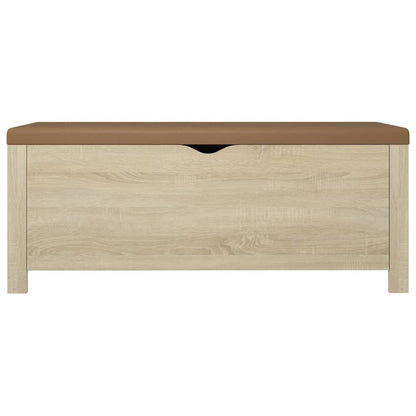 Förvaringsbänk med dyna Sonoma Ek 105x40x45 cm