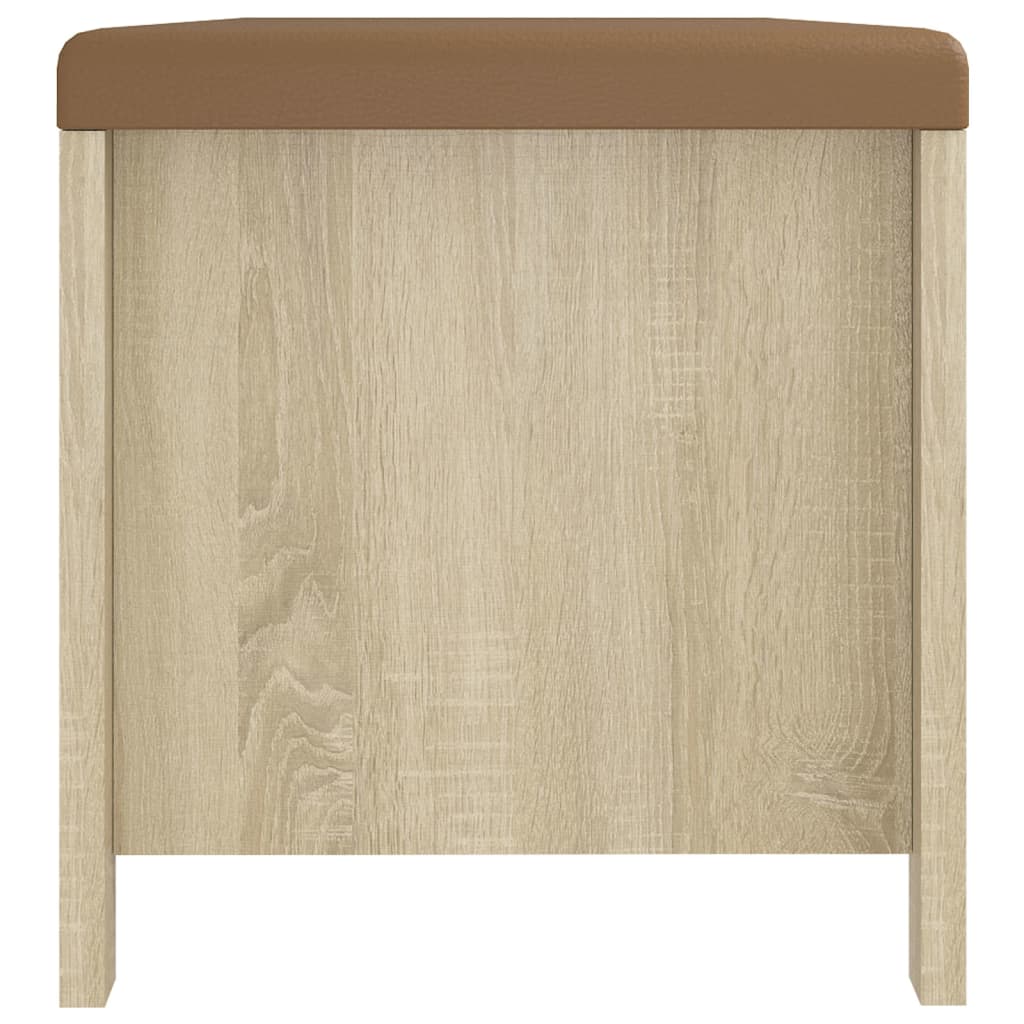 Förvaringsbänk med dyna Sonoma Ek 105x40x45 cm
