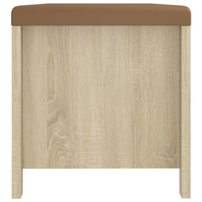 Förvaringsbänk med dyna Sonoma Ek 105x40x45 cm