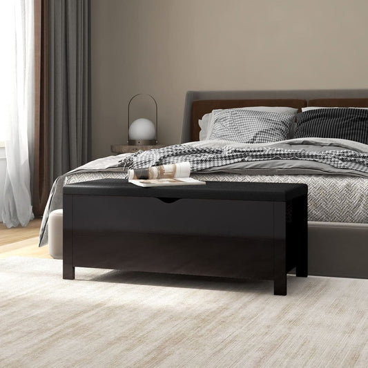 Förvaringsbänk dyna Högglans Svart 105x40x45cm