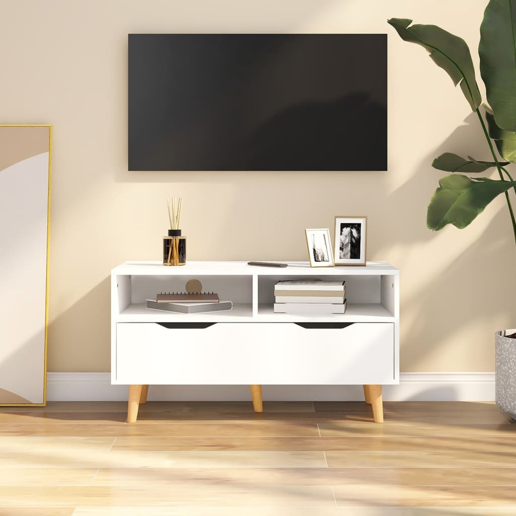 TV-Möbel Vit TV-Bänk 90x40x48,5 cm