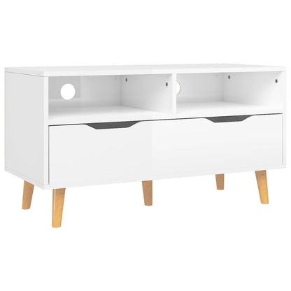 TV-Möbel Högglans Vit TV-Bänk 90x40x48,5 cm
