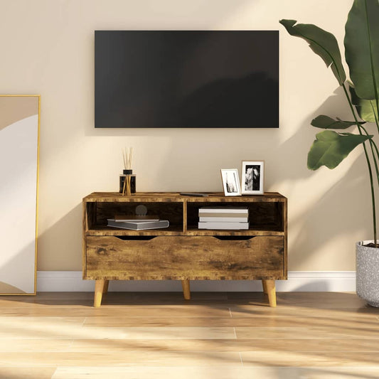 TV-Möbel Rökfärgad Ek TV-Bänk 90x40x48,5 cm