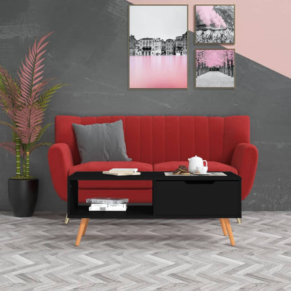 Soffbord Svart 100x49,5x43 cm