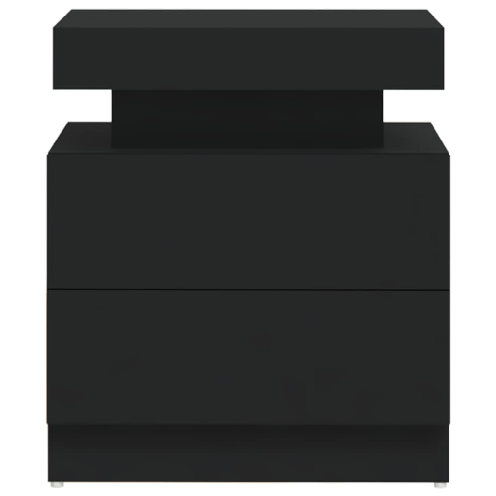 Sängbord Nattduksbord Svart 45x35x52 cm