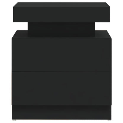 Sängbord Nattduksbord Svart 45x35x52 cm