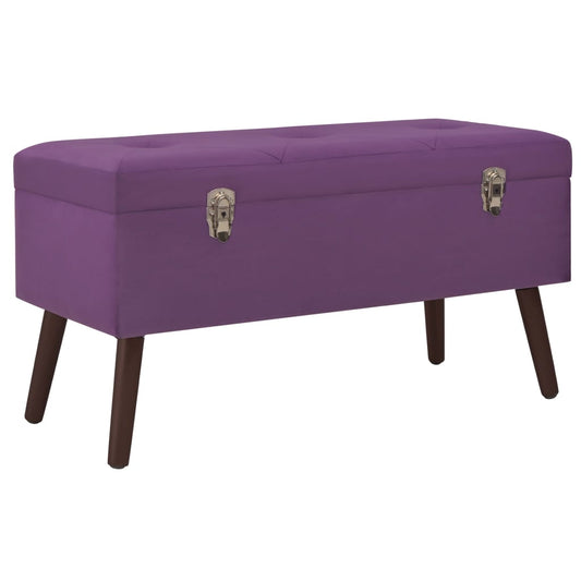 Hallbänk med förvaringsutrymme lila 80 cm sammet