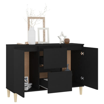 Skänk Svart 101x35x70 cm