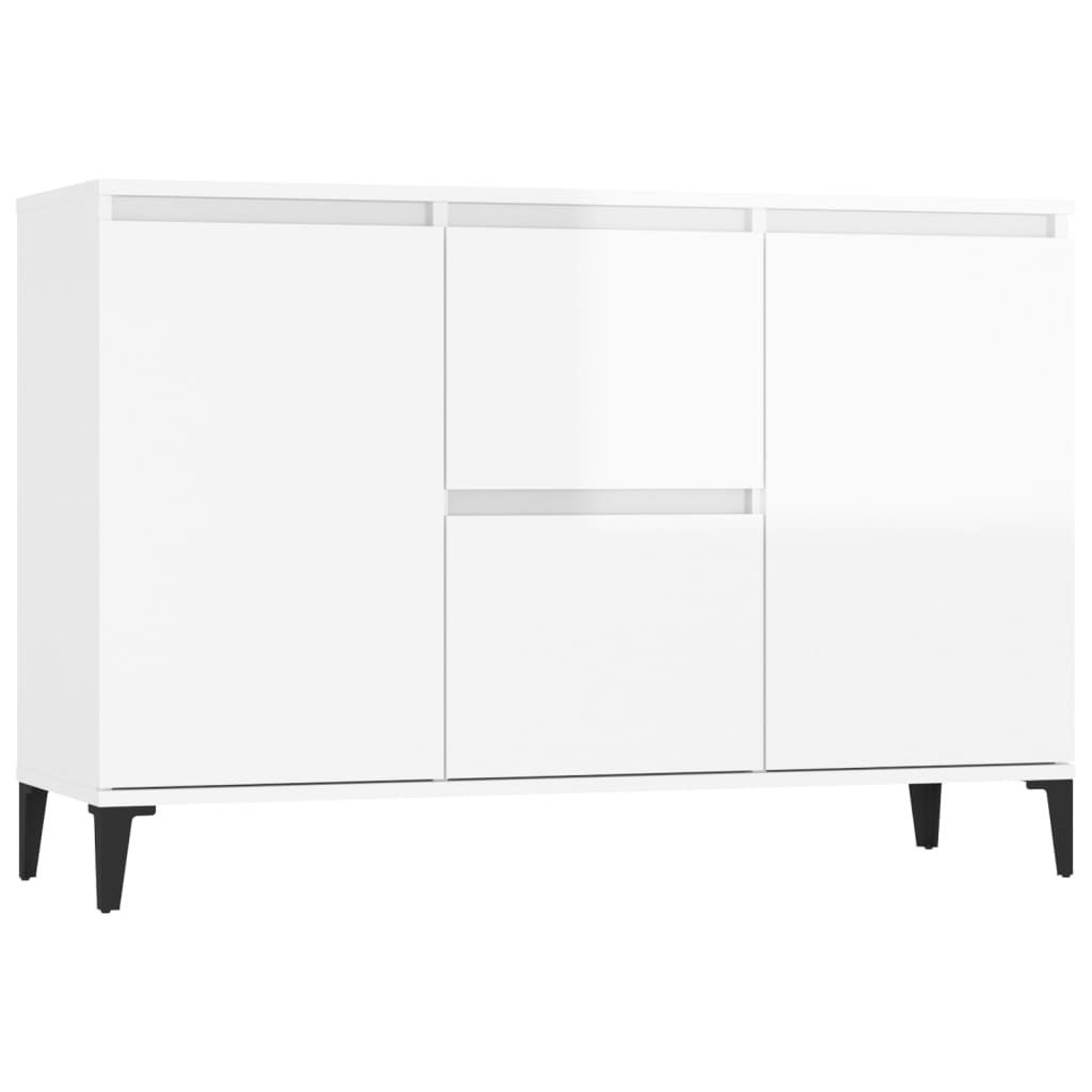 Skänk Högglans Vit 102x35x70 cm