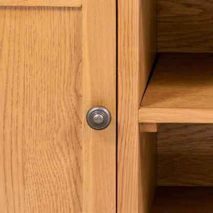 TV-Möbel Trä TV-Bänk 110x35x44 cm massiv ek