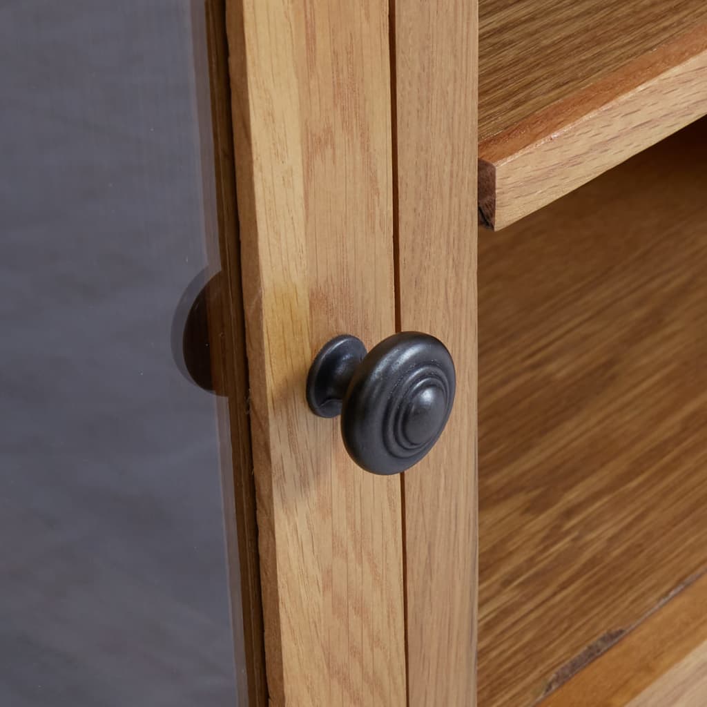 TV-Möbel Trä TV-Bänk 110x35x44 cm massiv ek