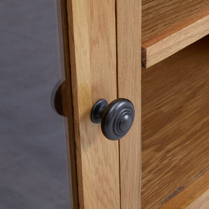 TV-Möbel Trä TV-Bänk 110x35x44 cm massiv ek