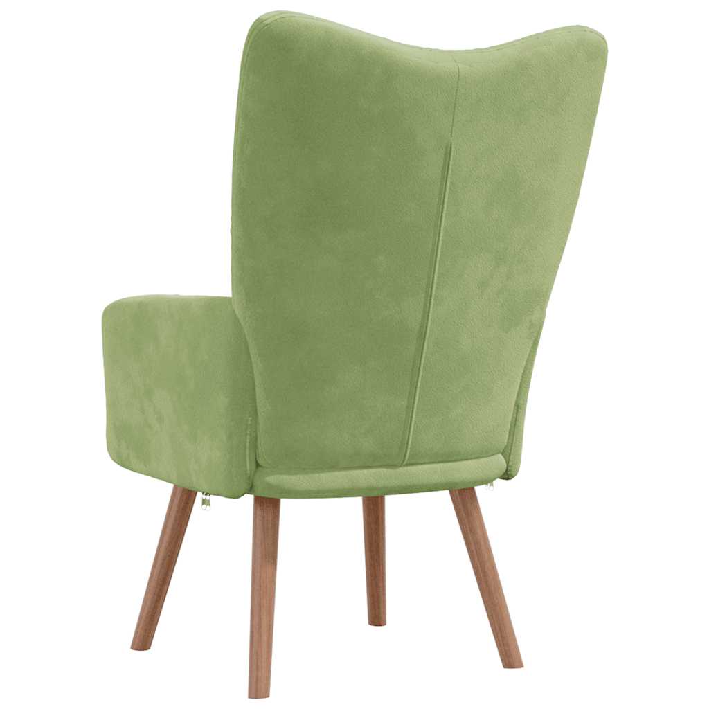 Vilstol ljusgrön sammet