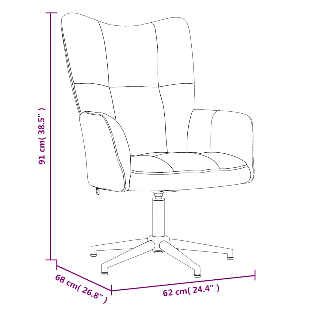 Vilstol med fotpall vinröd sammet