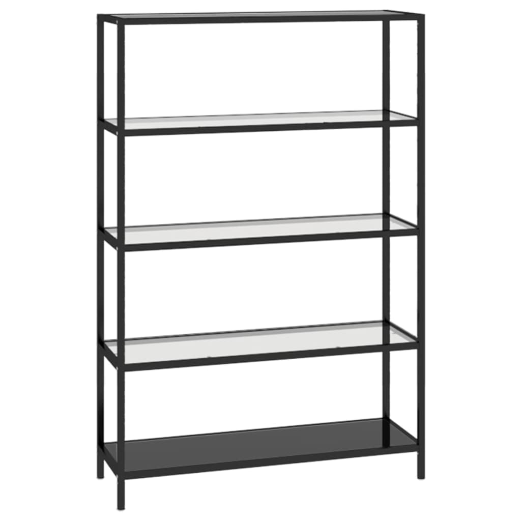 Bokhylla DIV. transparent 100x36x168 cm härdat glas