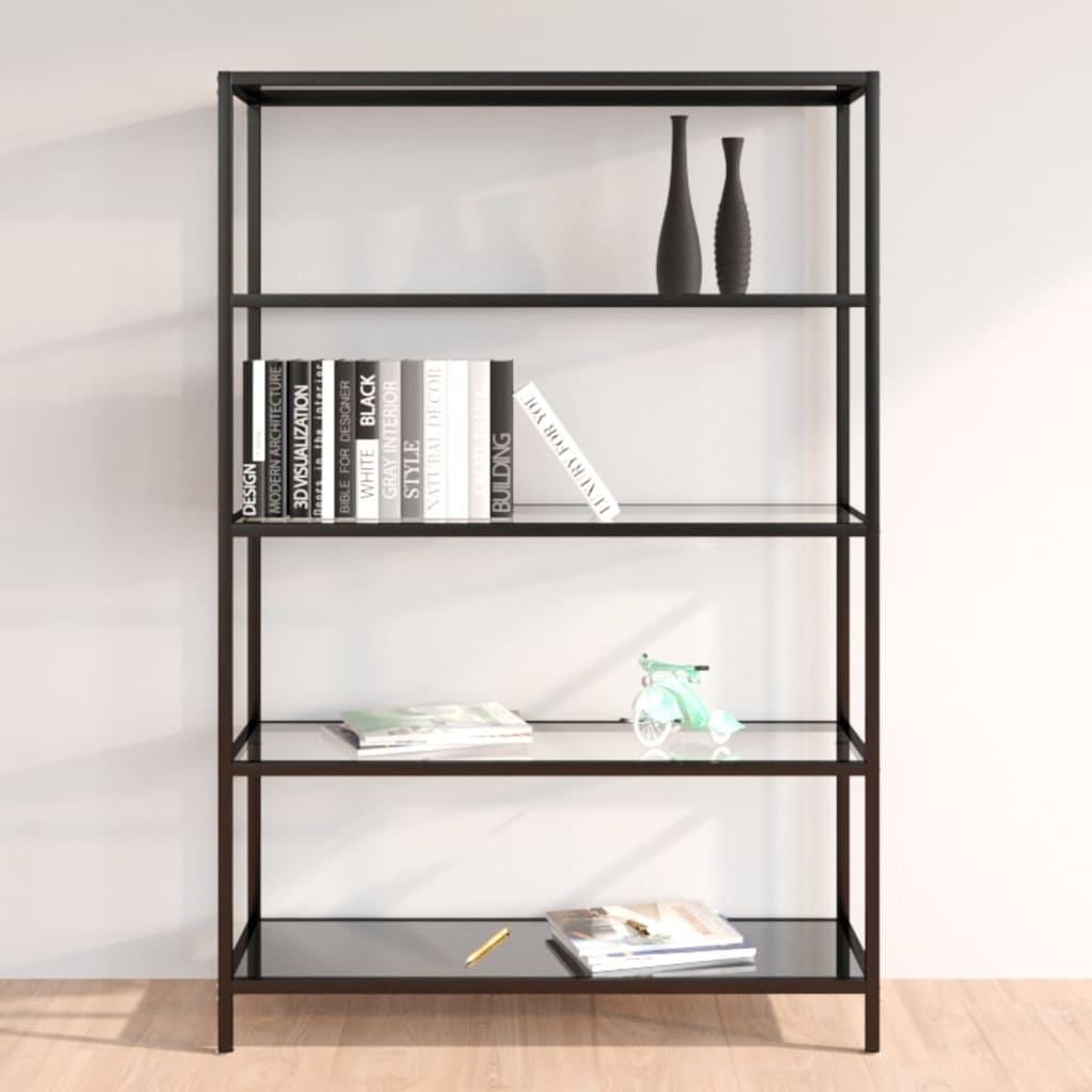Bokhylla DIV. transparent 100x36x168 cm härdat glas