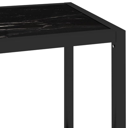 Bokhylla DIV. Svart marmor och transparent 100x36x168 cm härdat glas