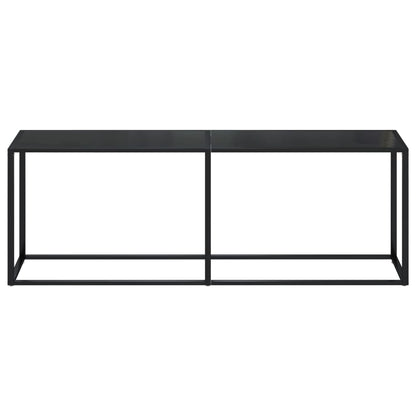 Avlastningsbord Konsollbord DIV. Svart 220x35x75,5 cm härdat glas