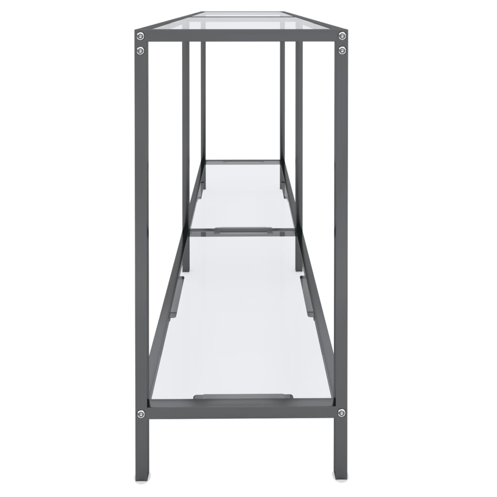 Avlastningsbord Konsollbord DIV. transparent 140x35x75,5 cm härdat glas