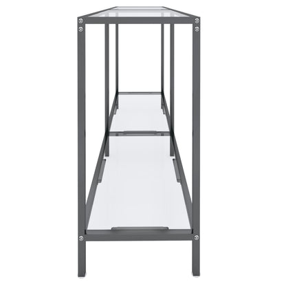 Avlastningsbord Konsollbord DIV. transparent 140x35x75,5 cm härdat glas