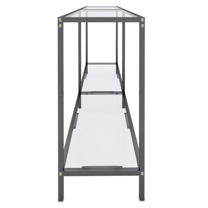 Avlastningsbord Konsollbord DIV. transparent 160x35x75 cm härdat glas