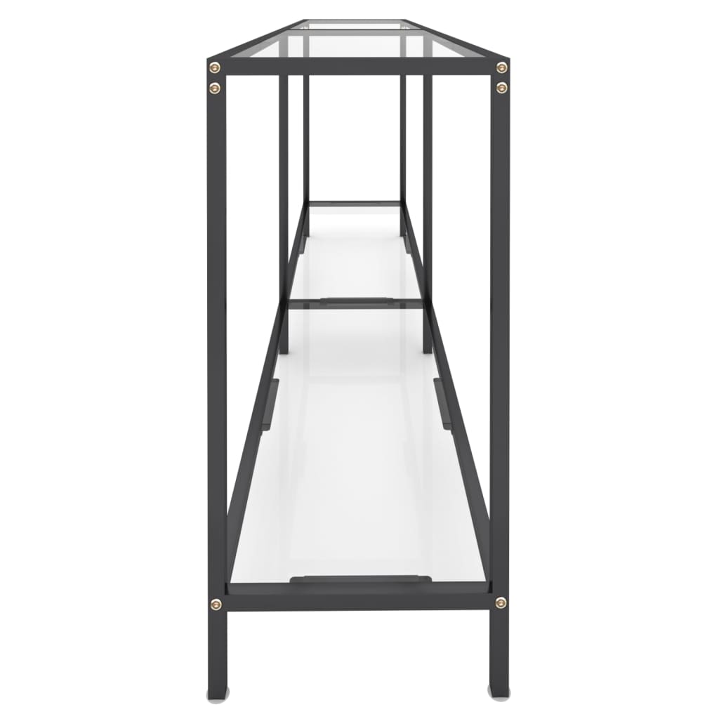 Avlastningsbord Konsollbord DIV. transparent 180x35x75,5 cm härdat glas