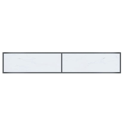 Avlastningsbord Konsollbord Vit 200x35x75,5 cm härdat glas