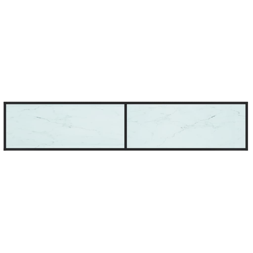 TV-Möbel Vit TV-Bänk marmor 200x40x40,5 cm härdat glas