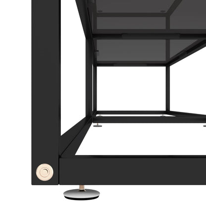 TV-Möbel Svart TV-Bänk 220x40x40,5 cm härdat glas