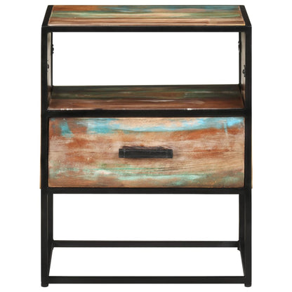 Sängbord 40x30x50 cm massivt återvunnet trä