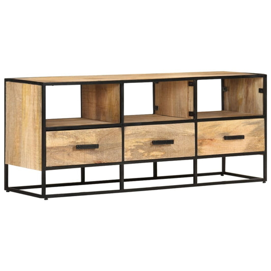 TV-Möbel Trä TV-Bänk 110x30x45 cm grovt mangoträ