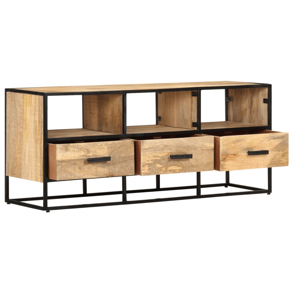 TV-Möbel Trä TV-Bänk 110x30x45 cm grovt mangoträ