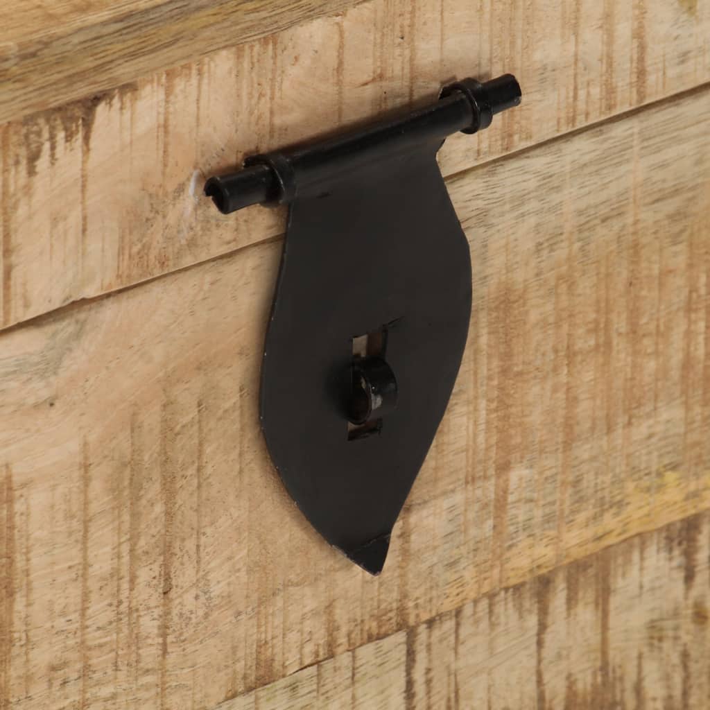 Förvaringskista massivt grovt mangoträ