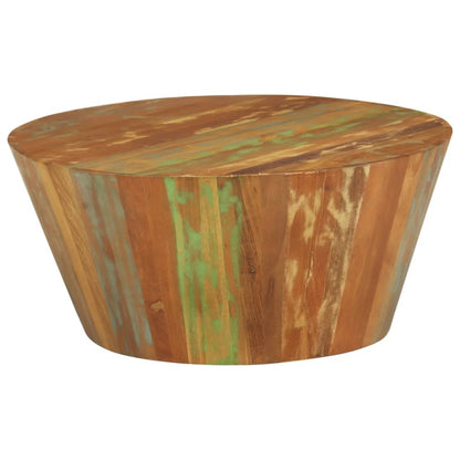 Soffbord Trä Ø65x31 cm massivt återvunnet trä