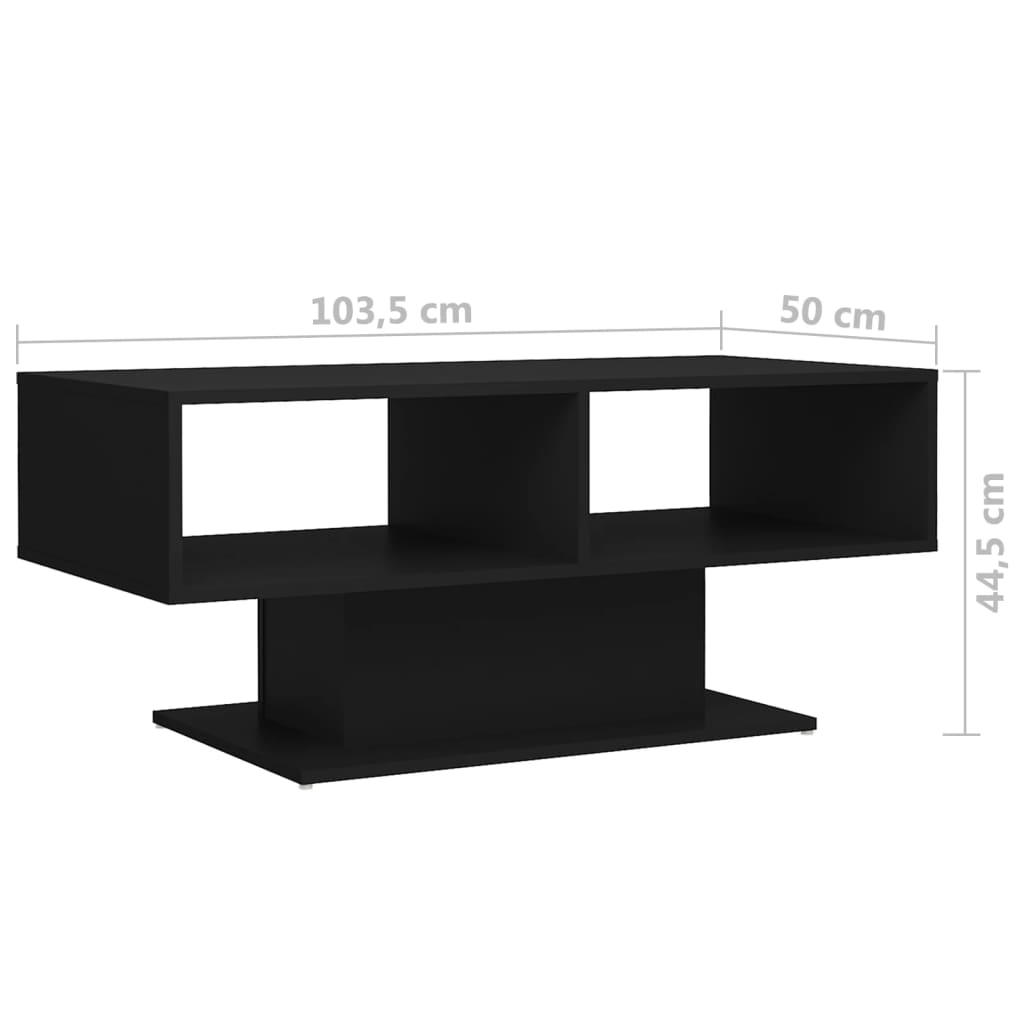 Soffbord Svart 103,5x50x44,5 cm