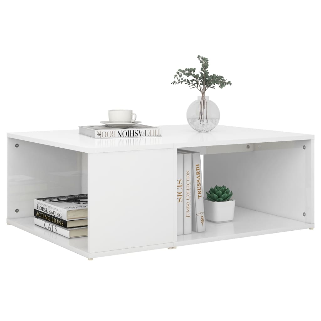 Soffbord Högglans Vit 90x67x33 cm