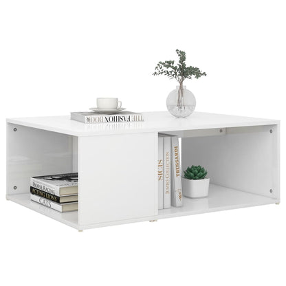 Soffbord Högglans Vit 90x67x33 cm