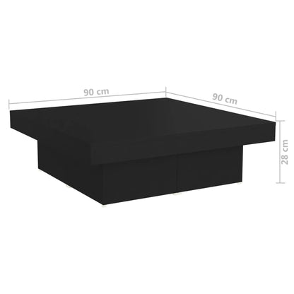 Soffbord Svart 90x90x28 cm