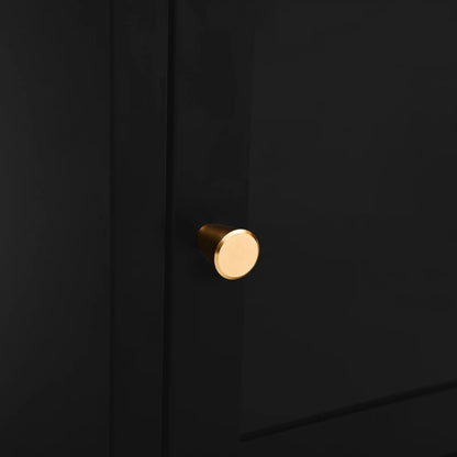 Sängbord Nattduksbord DIV. Svart 40x30x54,5 cm stål och glas