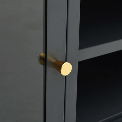 TV-Möbel DIV. TV-Bänk antracit 90x30x44 cm stål och glas