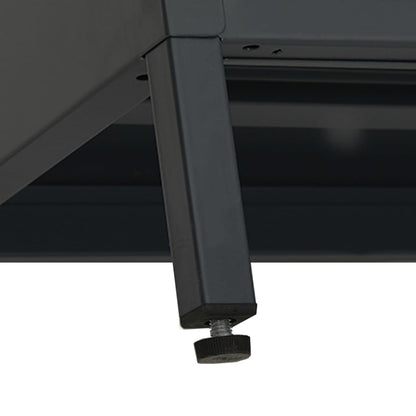 TV-Möbel DIV. TV-Bänk Svart 105x35x52 cm stål och glas