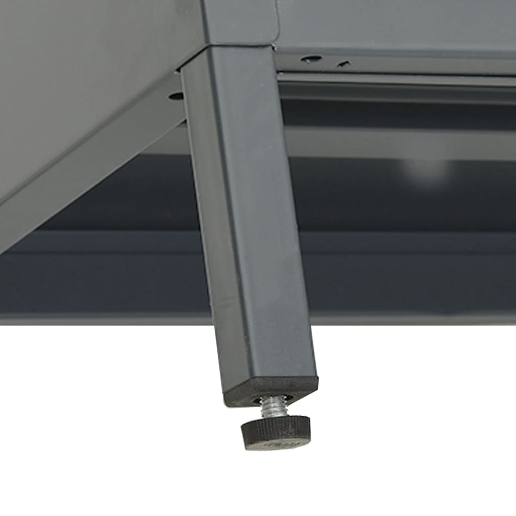 TV-Möbel DIV. TV-Bänk antracit 105x35x52 cm stål och glas