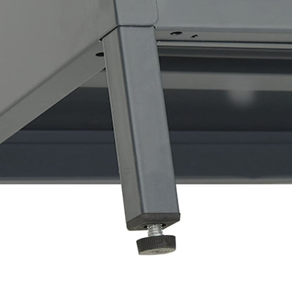 TV-Möbel DIV. TV-Bänk antracit 105x35x52 cm stål och glas