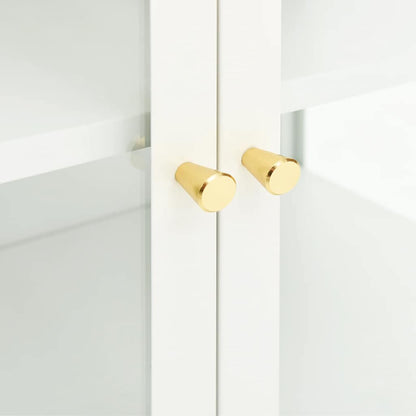 Skänk Vit 105x35x70 cm stål och glas