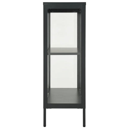 Skänk DIV. antracit 75x35x105 cm stål och glas