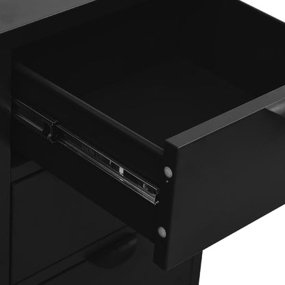 Skänk DIV. Svart 75x35x70 cm stål och härdat glas